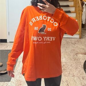 Drake OVO Orange Long sleeve, size large, excellent condition